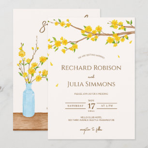 TREE Save The Date Invitation / Watercolor Floral