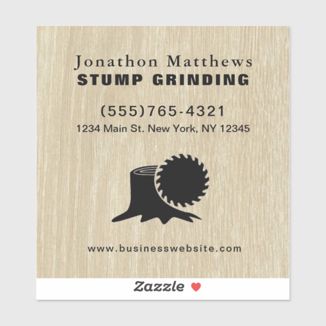 Tree Saw Stump Grinding Removal Business (Sheet)