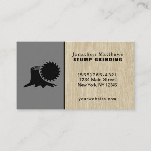 Tree Saw Stump Grinding Removal Business Card