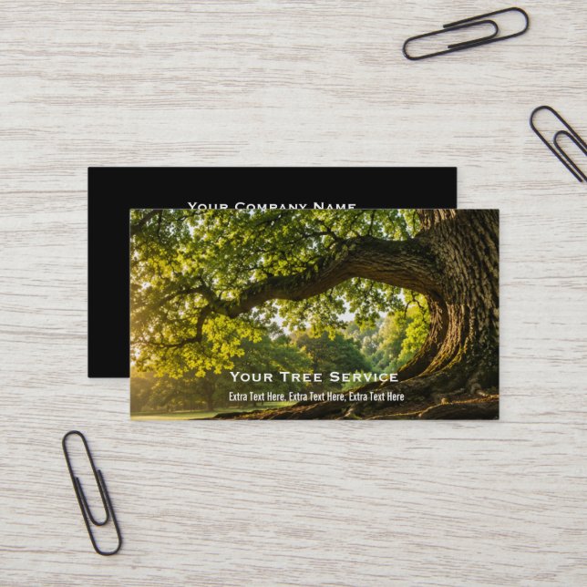 Tree Service Business Card (Front/Back In Situ)