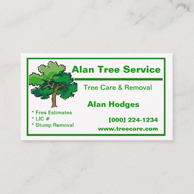 Tree Service Business Card (Front)