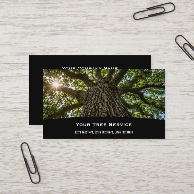 Tree Service Business Card (Front/Back In Situ)