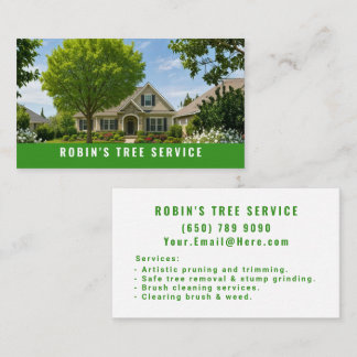 Tree Service Business Landscaping Business Card