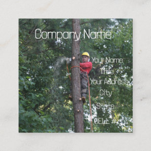 Tree Service Business Square Business Card