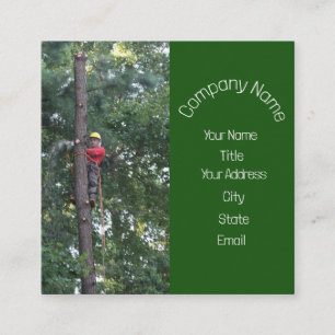 Tree Service Business Square Business Card