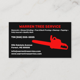 Tree Service Company Business Card