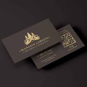 Tree Service Contractor Espresso Modern Arborist Business Card