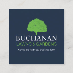 Tree Service Lawn Care and Gardening Business Card
