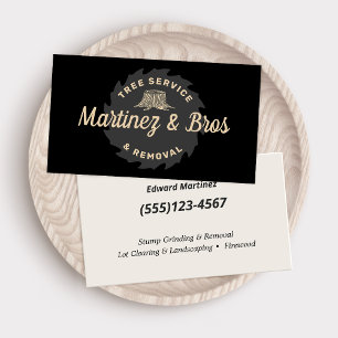 Tree Service & Removal   Stump Grinding Business Card