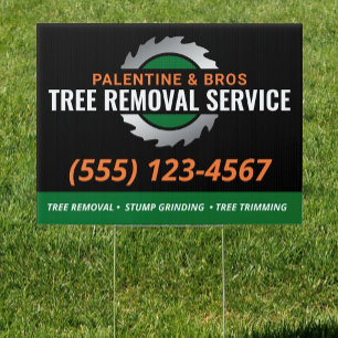 Tree Service & Removal   Stump Grinding Garden Sign