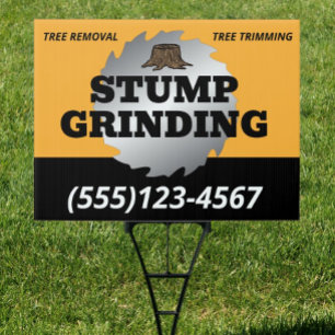 Tree Service & Removal   Stump Grinding Garden Sign