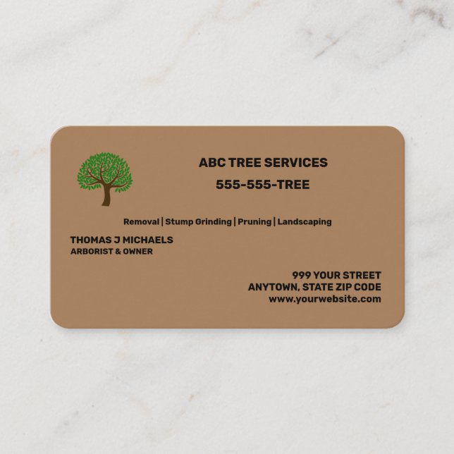 Tree Services Business Card (Front)