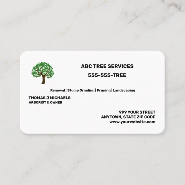 Tree Services Business Card (Front)