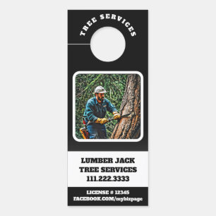 *~* Tree Services QR MAN TREE  Door Door Hanger