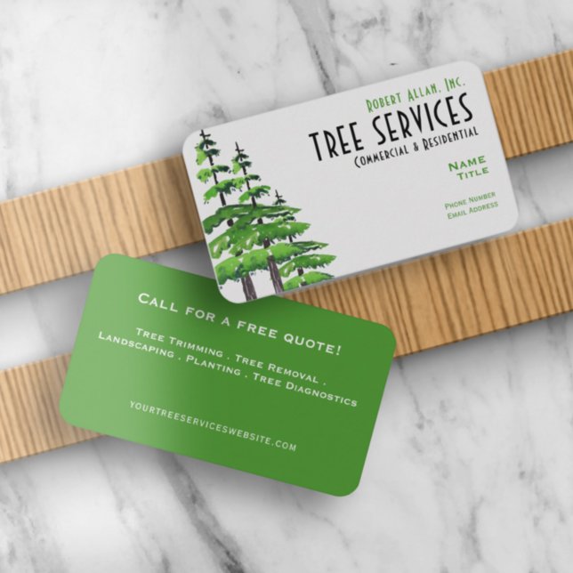 Tree Services Standard, 3.5" x 2.0" Business Card (Creator Uploaded)