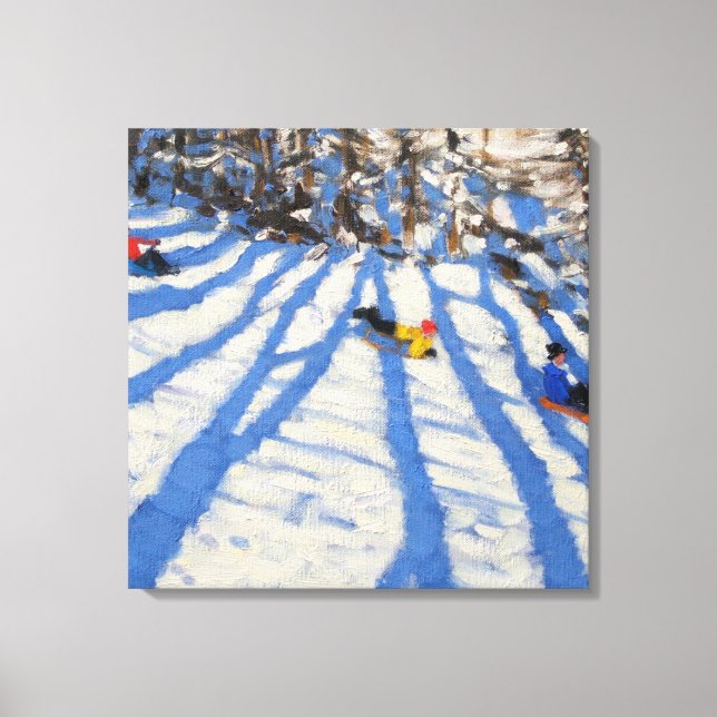 Tree shadows Morzine Canvas Print (Front)
