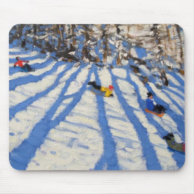 Tree shadows Morzine Mouse Mat (Front)