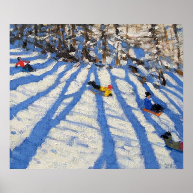 Tree shadows Morzine Poster (Front)