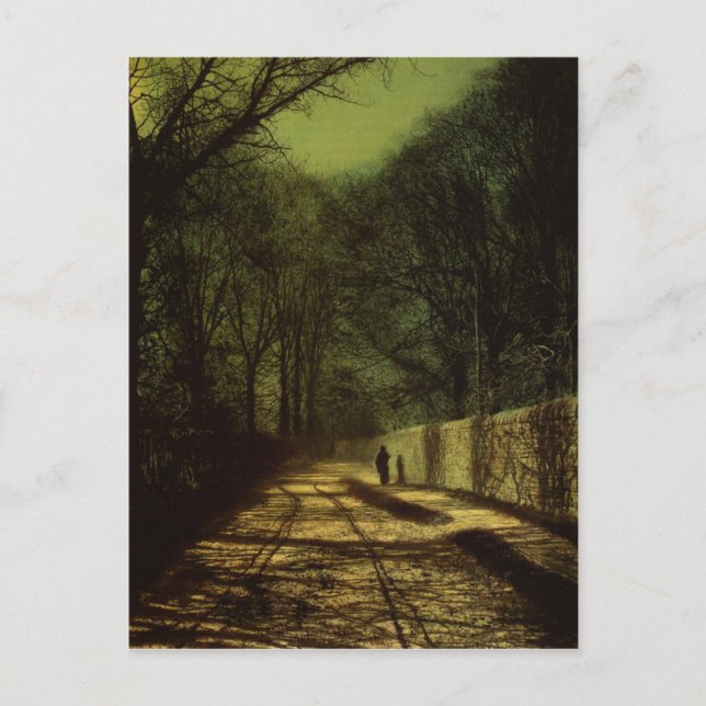 Tree Shadows on the Park Wall, Roundhay Park, Leed Postcard (Front)
