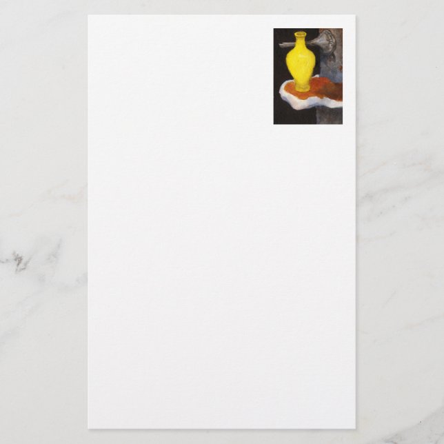 "Tree Shelf" Floral Stationery (Front)