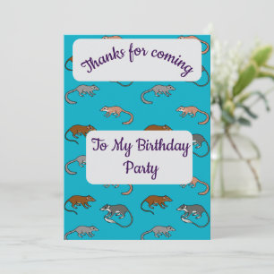 Tree Shrews Thank you Card