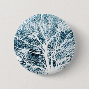 Tree silhouette 6 cm round badge