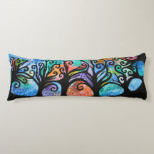 Tree silhouette body cushion