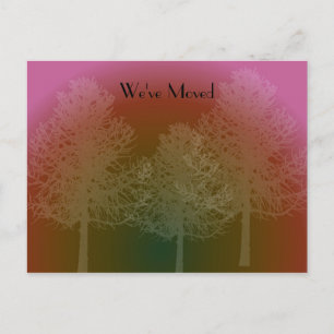 Tree Silhouette Change of Address Announcement Postcard