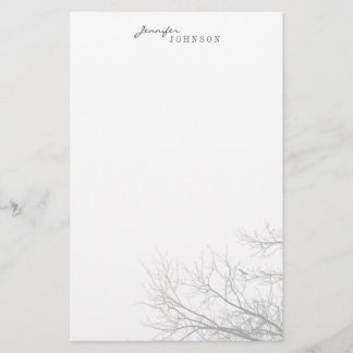 Tree Silhouette personal stationery