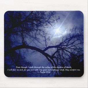 Tree Silhouette Scripture Mousepad