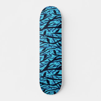 Tree Silhouette with Birds Skateboard