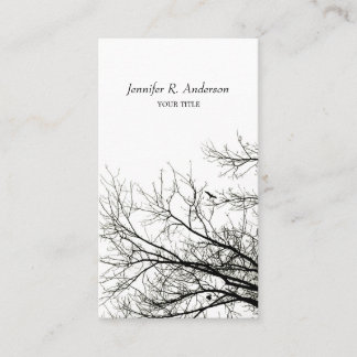 Tree Silhouettes Creative B&W business card