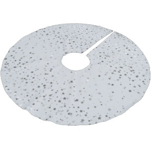 Tree Skirt-Gold Stars Brushed Polyester Tree Skirt