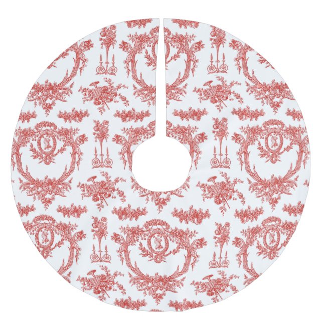 Tree Skirt Marie Toile strawberry2 (Front)