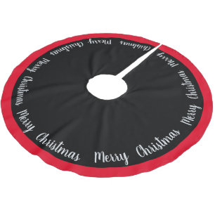 Tree Skirt-Merry Christmas Brushed Polyester Tree Skirt