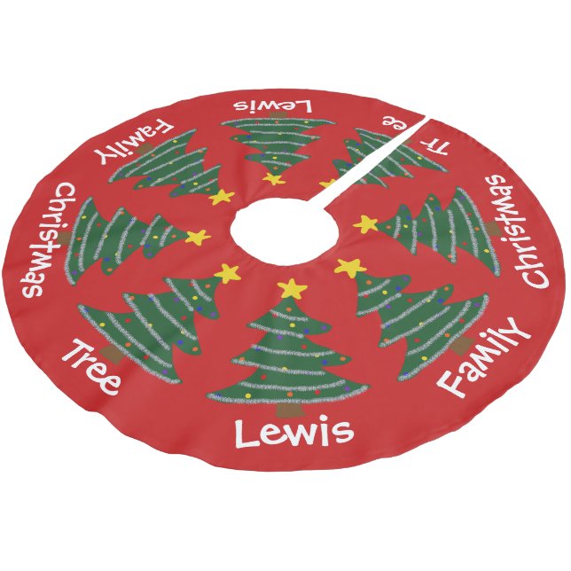 Tree Skirt - Personalised with Trees (Angled)
