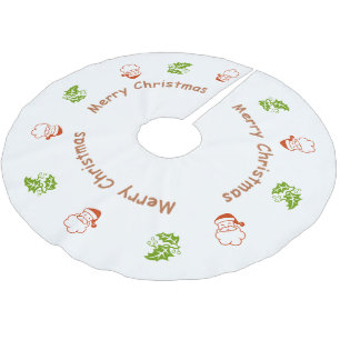 Tree Skirt - Santa and Holly
