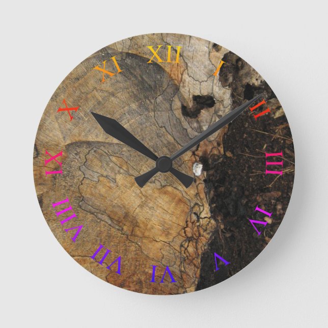 Tree Slice texture photo  Wall Clock (Front)