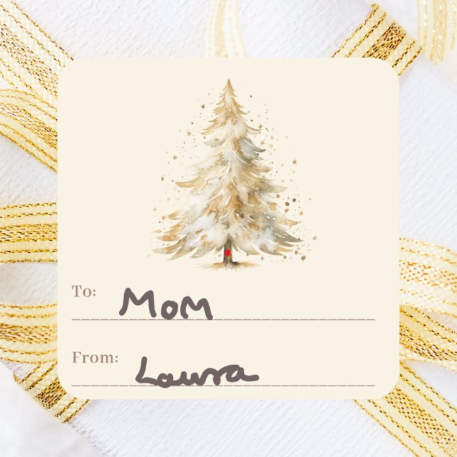 Tree snow cream to from Christmas Square Sticker (Creator Uploaded)