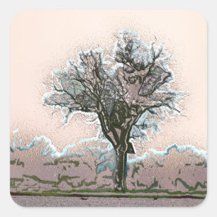 TREE SQUARE STICKER