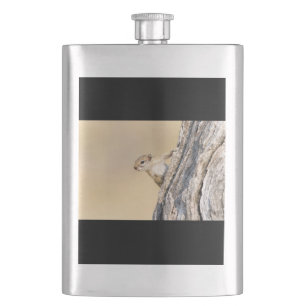 Tree squirrel hip flask