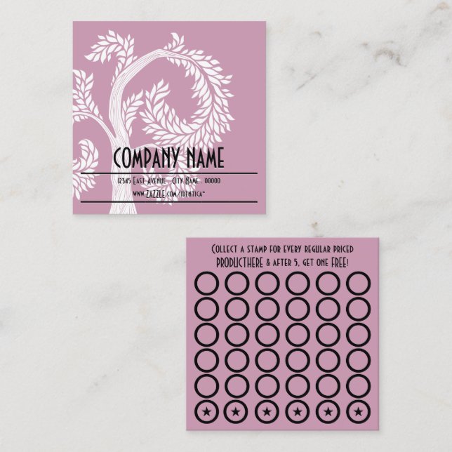 tree stamp loyalty card (Front/Back)