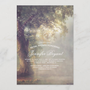 Tree String Lights Rustic Country Bridal Shower Invitation