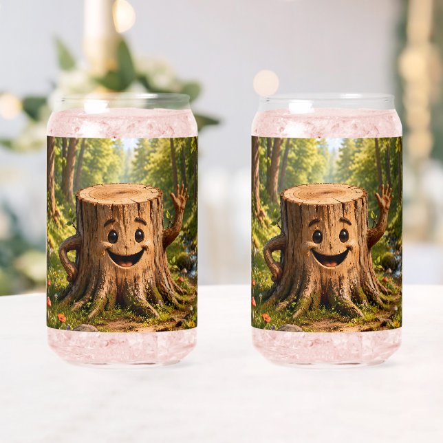 Tree stump drinking glasses/glassware/kitchen deco can glass (Insitu (Wedding))