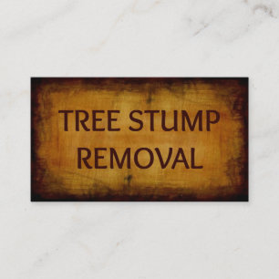 Tree Stump Removal Antique Business Card