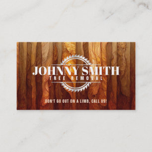 Tree Stump Removal Slogans Business Cards