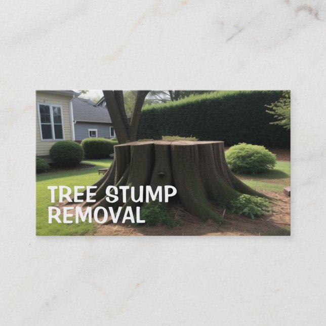 Tree Stump Removals Business Card (Front)