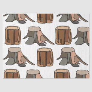 Tree Stump Tissue Paper
