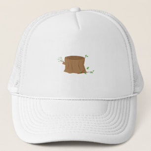 Tree Stump Trucker Hat