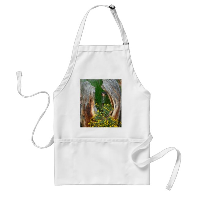 Tree Stump Unique Flower Garden Apron (Front)